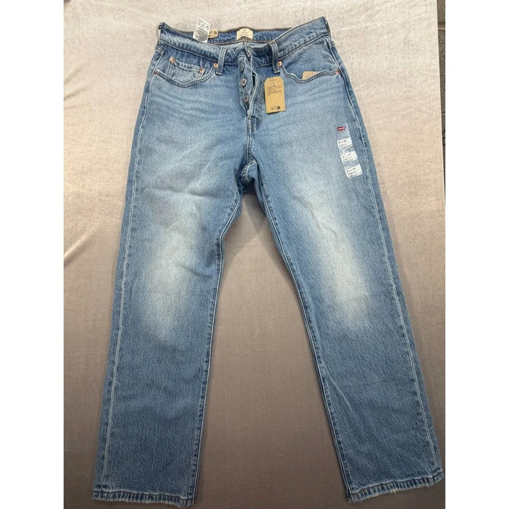NWT Levi's 501 Curve Men Denim Jeans Button Fly‎ Size 31/30 Stretch Faded